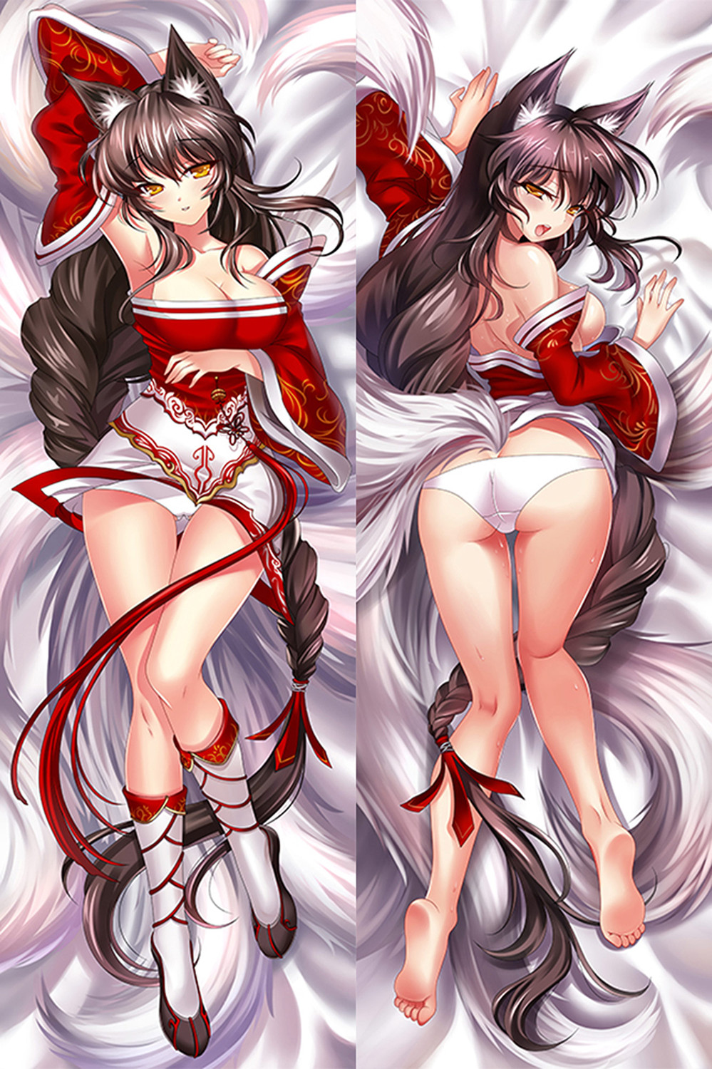 Ahri (League Of Legends) Dakimakura Body Pillow Cover