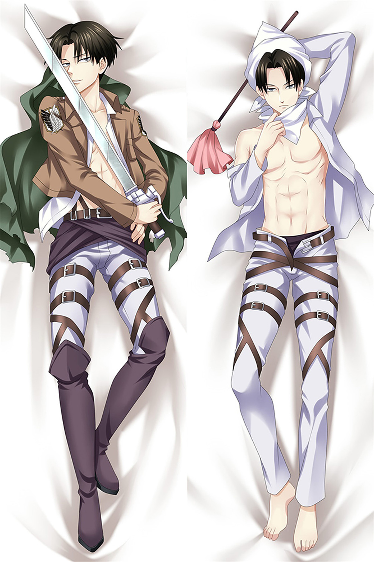 Levi Ackerman Dakimakura Housse de Coussin Corporel
