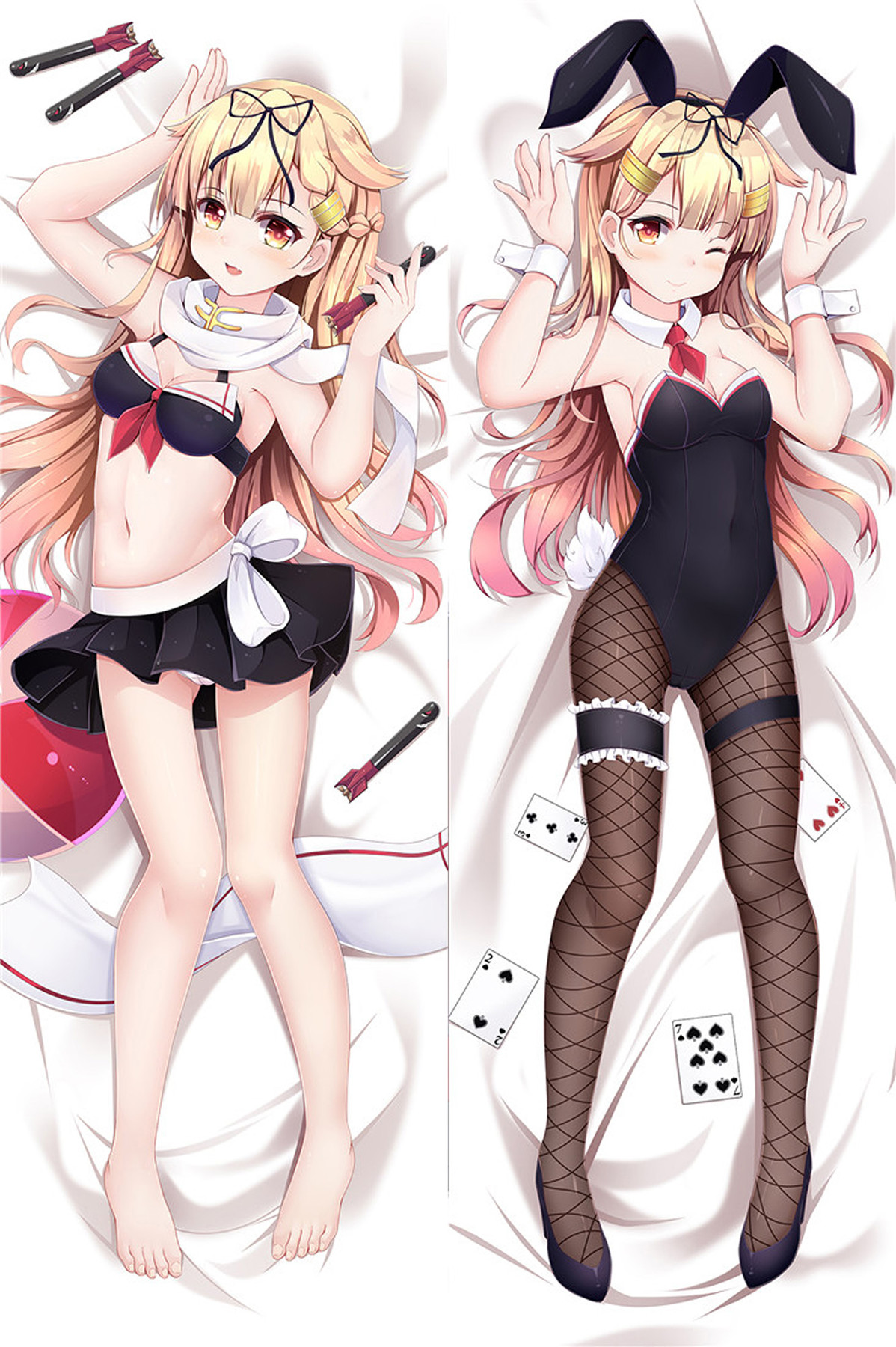 Yudachi Funda de almohada corporal Dakimakura