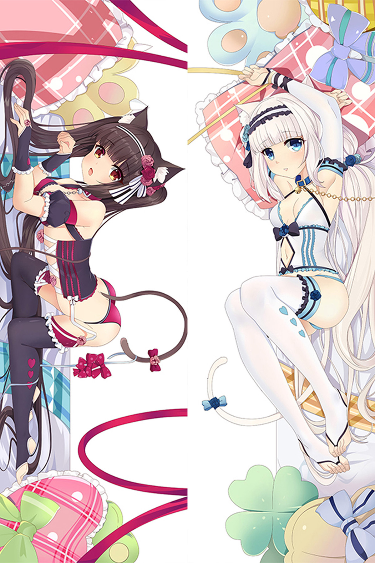Chocola and Vanilla Dakimakura Body Pillow Kissenbezug