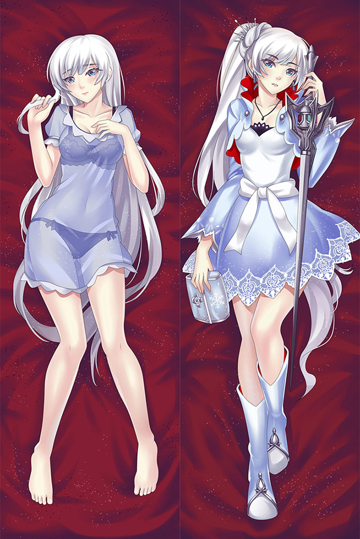 Weiss Schnee Dakimakura Housse de Coussin Corporel