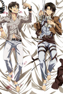 Eren Yeager and Levi Ackerman from Attack on Titan dakimakura cover
