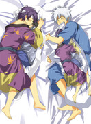 Shinsuke Takasugi and Gintoki from Gintama dakimakura cover