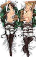 Erwin Smith and Levi Ackerman from Attack on Titan dakimakura cover