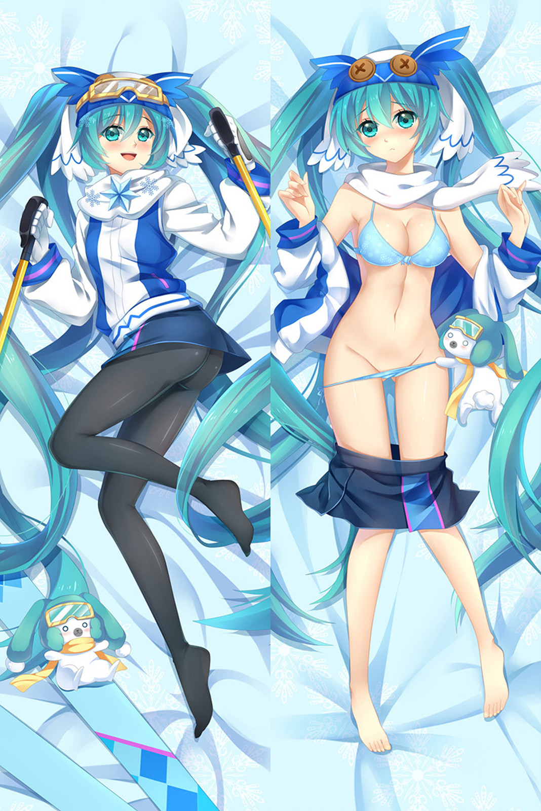 Hatsune Miku from Snow Vocaloid dakimakura cover