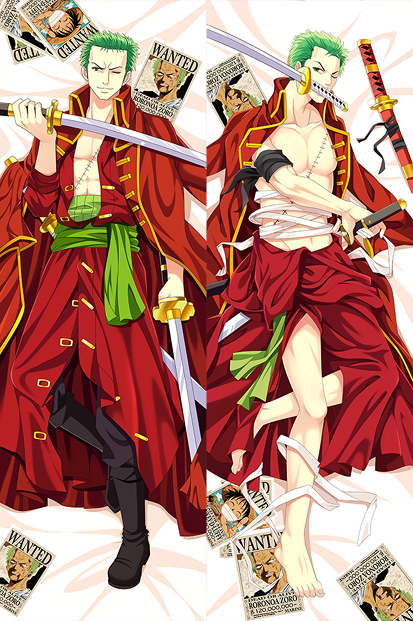 Zoro from One Piece dakimakura cover