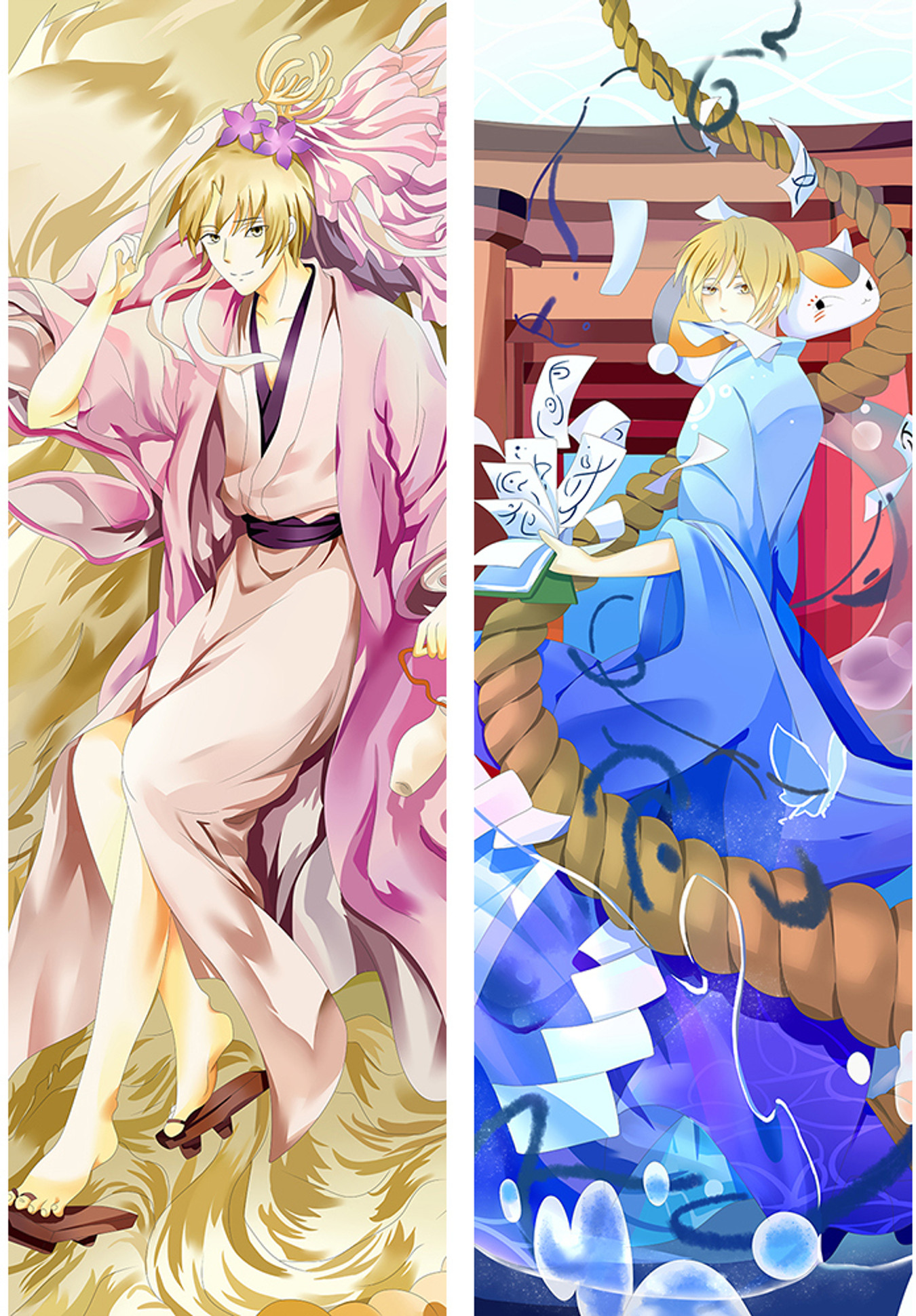 Takashi Natsume and Nyanko Sensei from Natsume's Book of Friends dakimakura cover