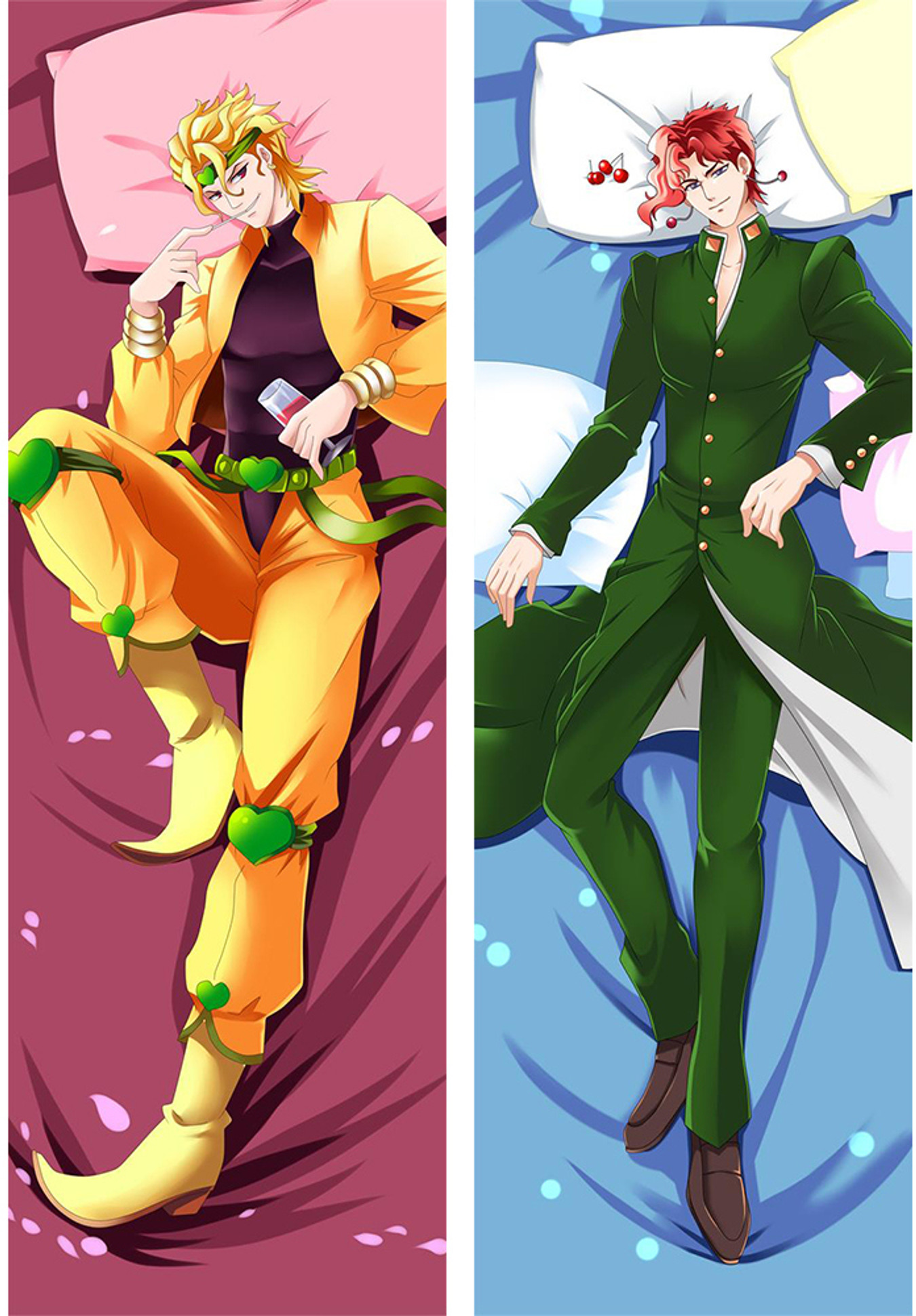 Dio Brando and Noriaki Kakyoin from JoJo's Bizarre Adventure dakimakura cover