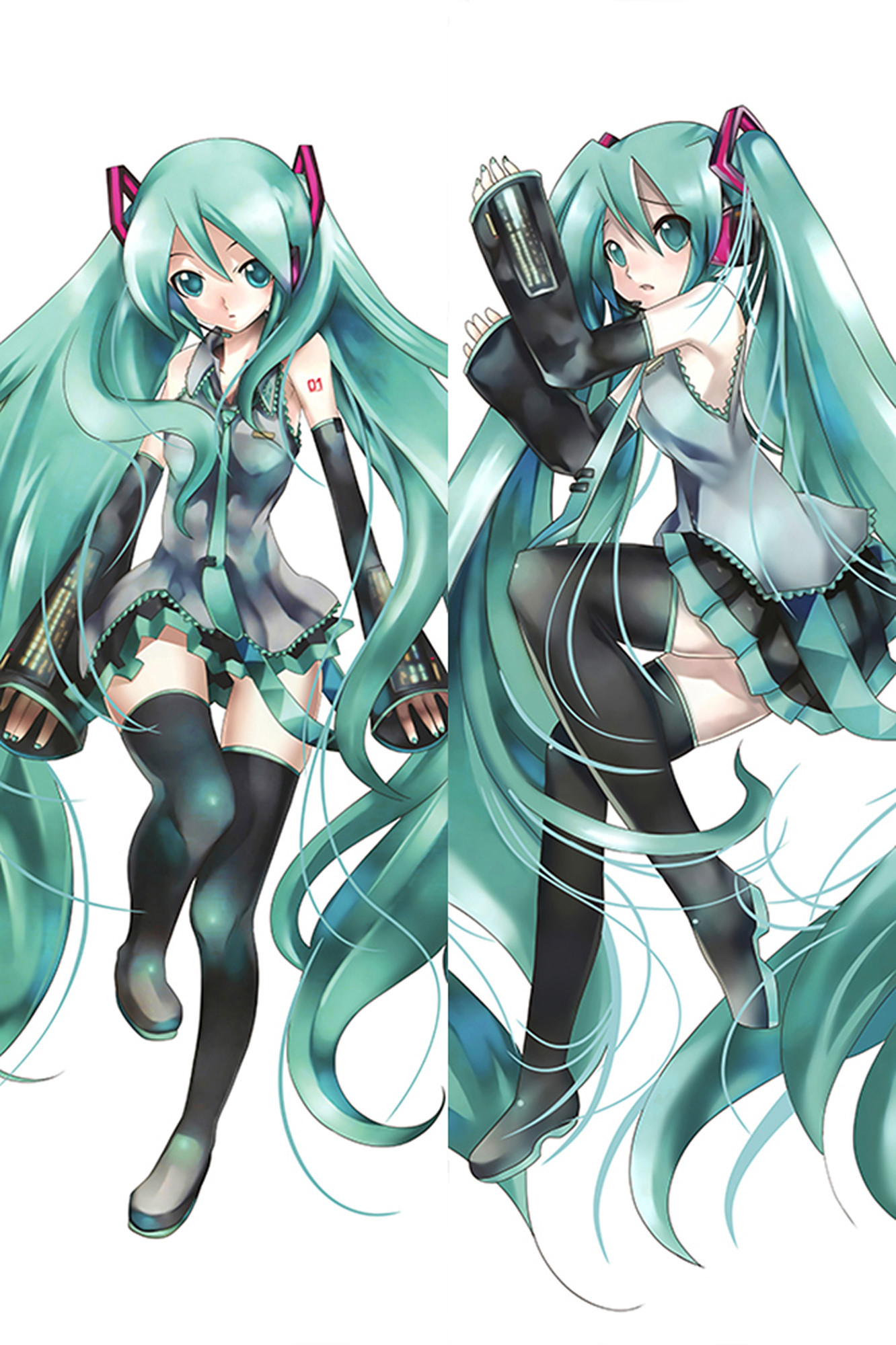 Hatsune Miku from Vocaloid dakimakura cover