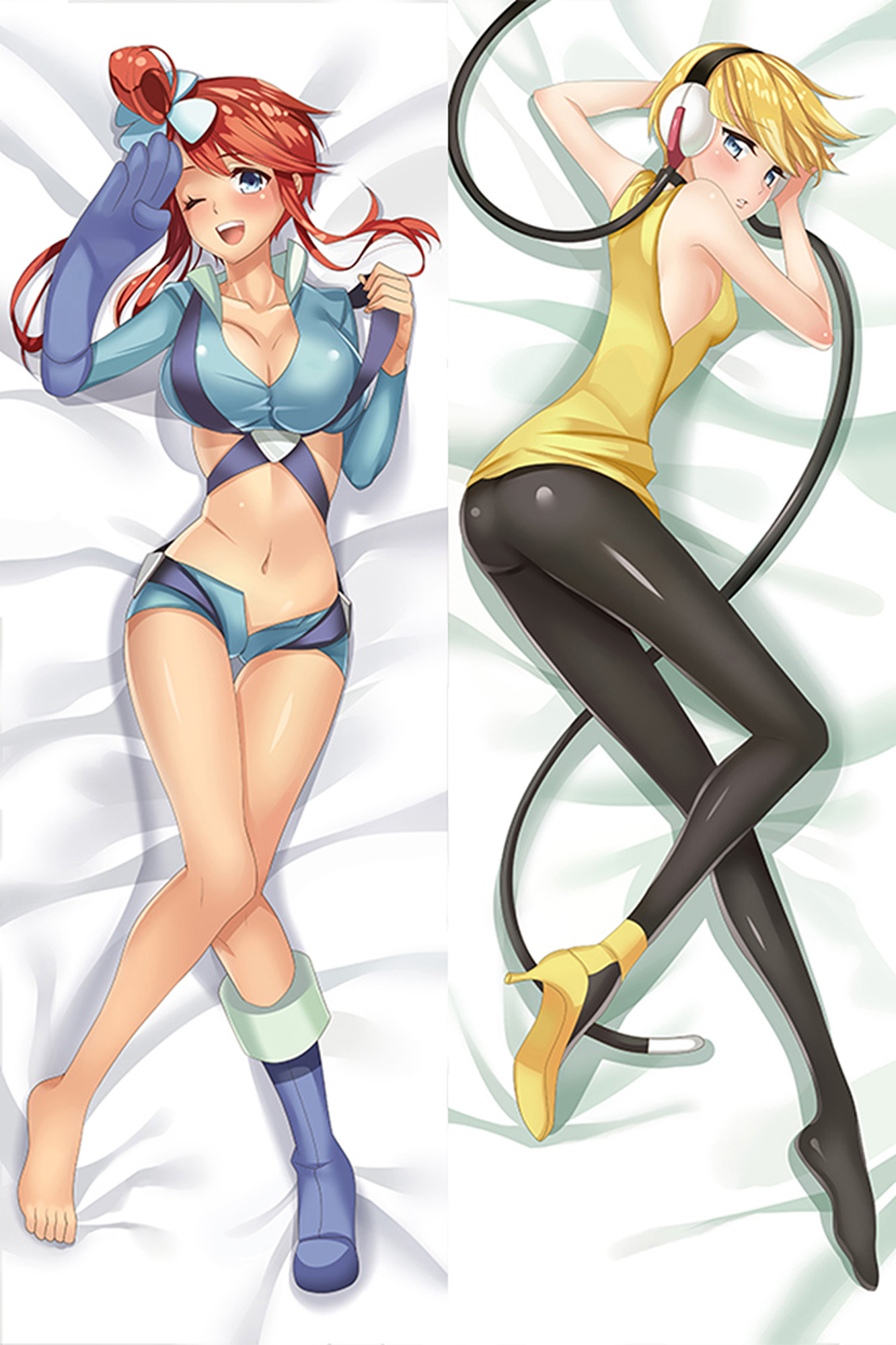 Kamitsure Elesa and Fuuro Skyla from Pokemon dakimakura cover