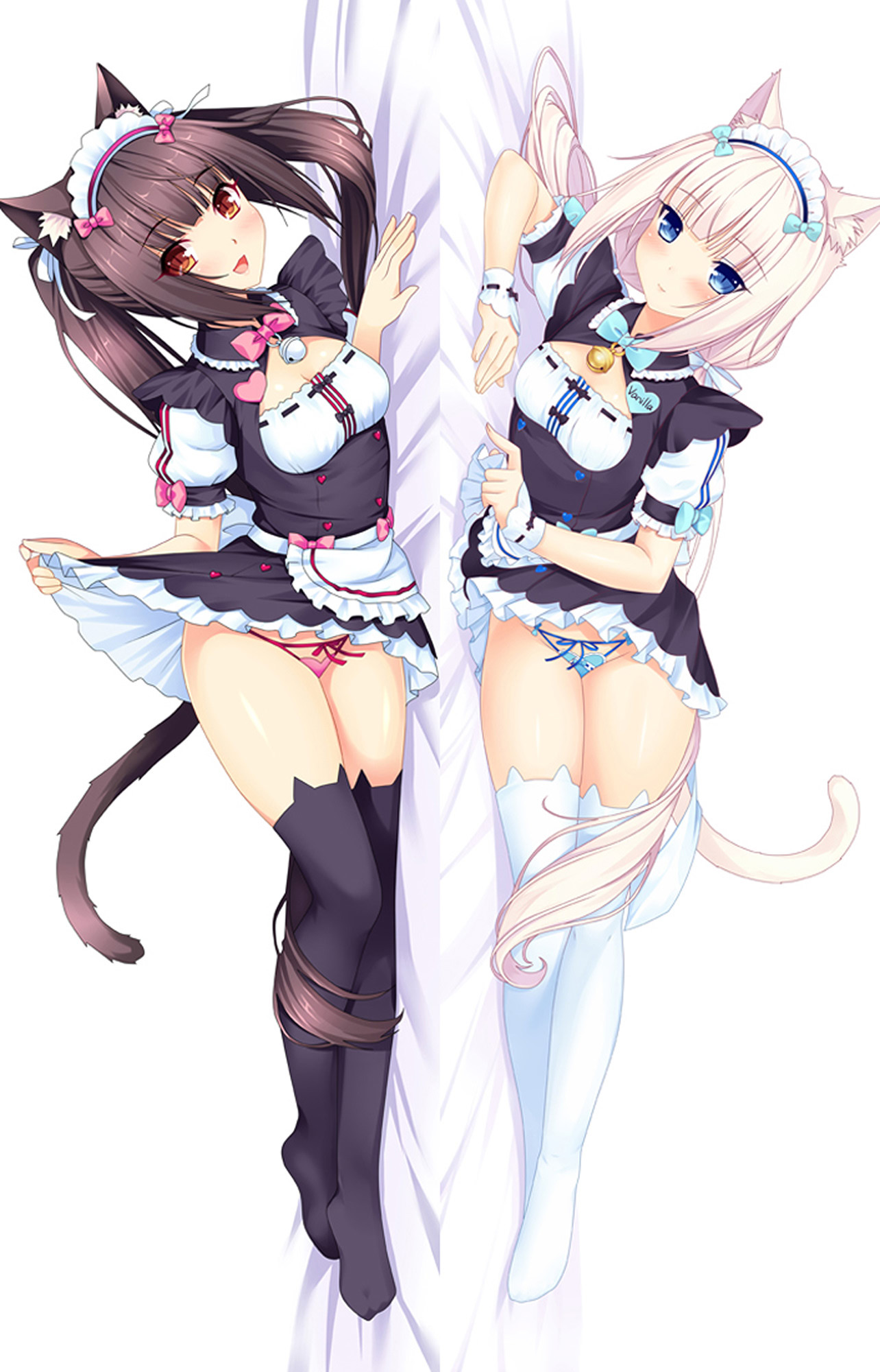 Chocola and Vanilla from "Nekopara" Body Pillow Dakimakura Case