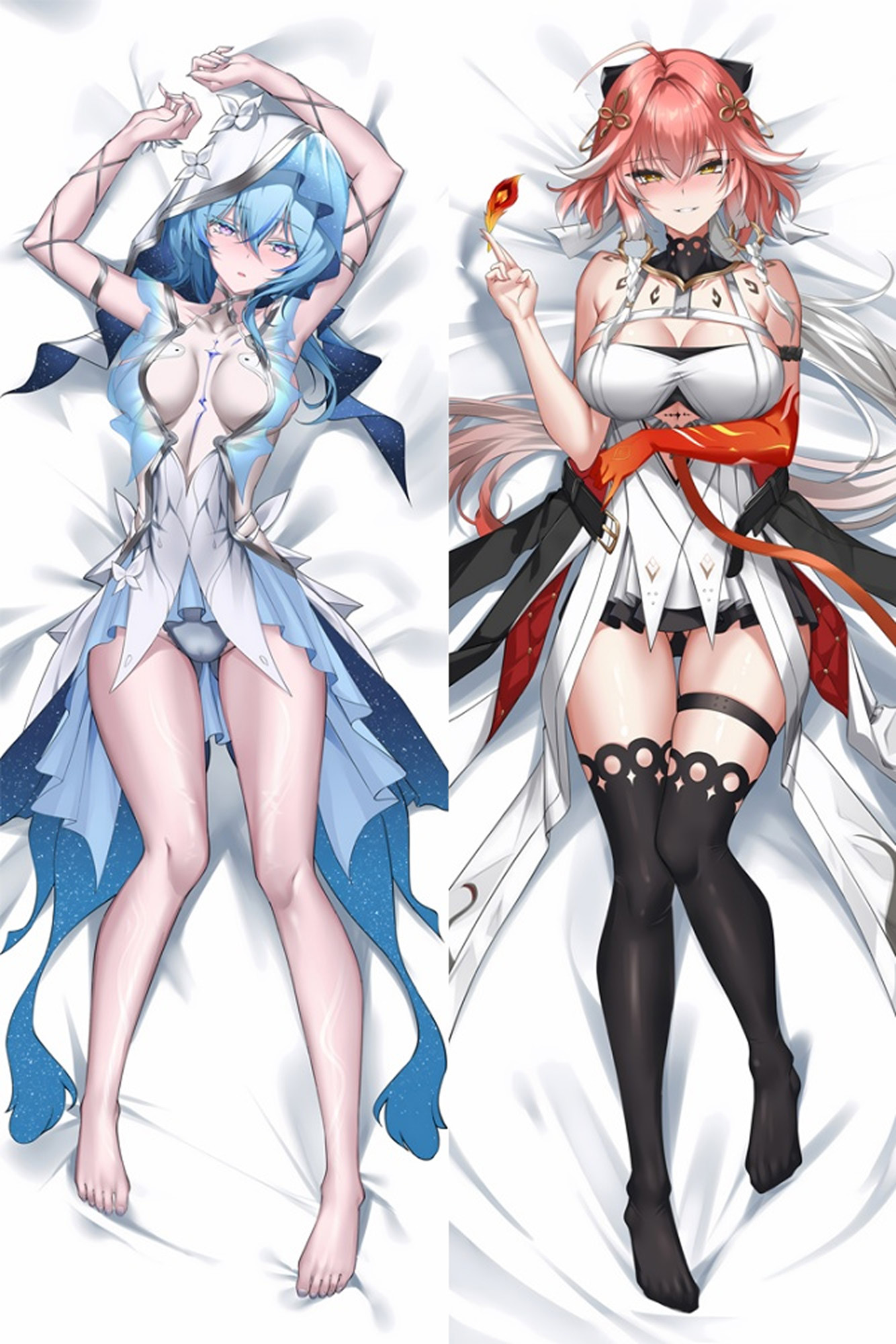 Changli and Shorekeeper from "Wuthering Waves" Body Pillow Dakimakura Case