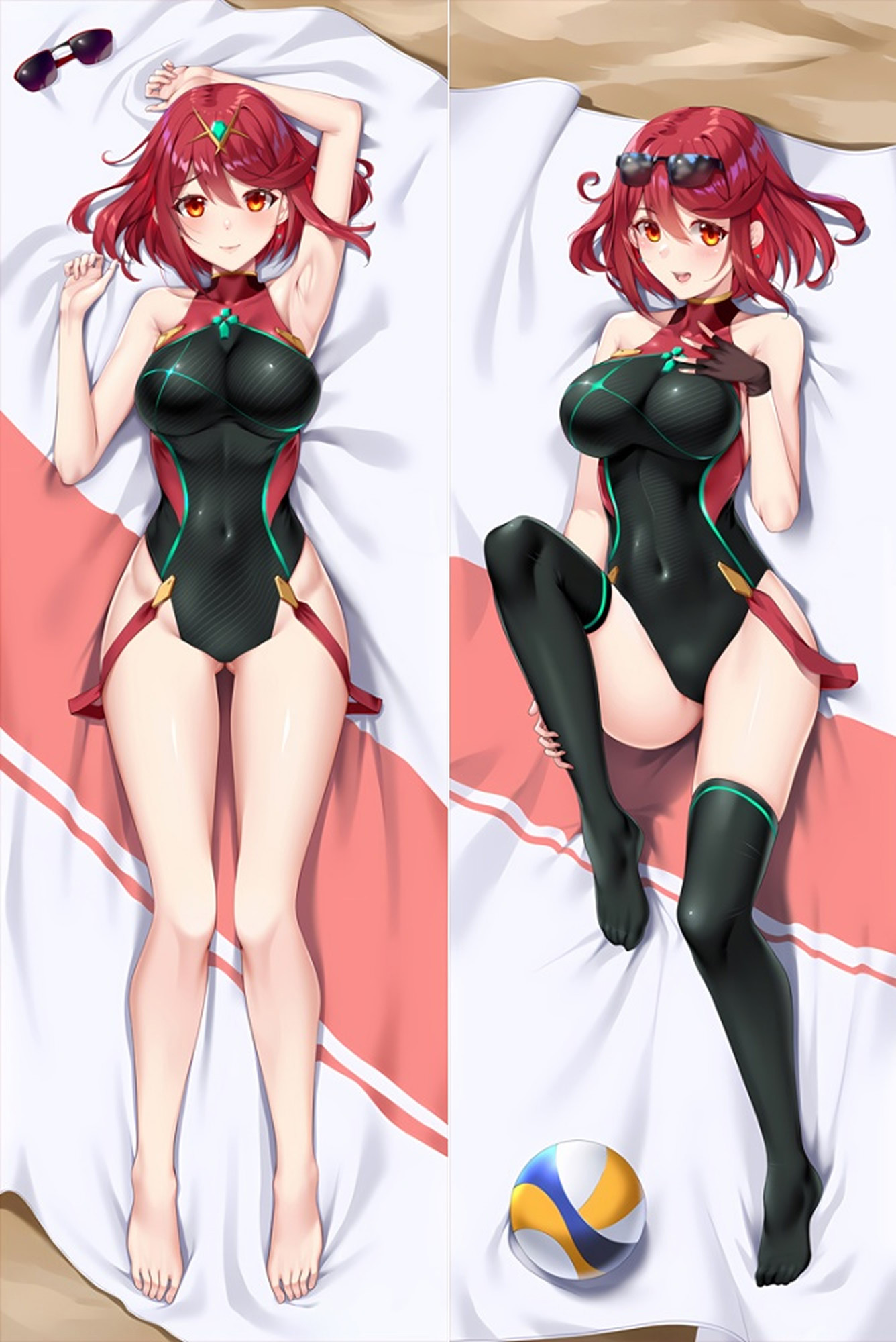 Pyra from "Xenoblade Chronicles" Body Pillow Dakimakura Case