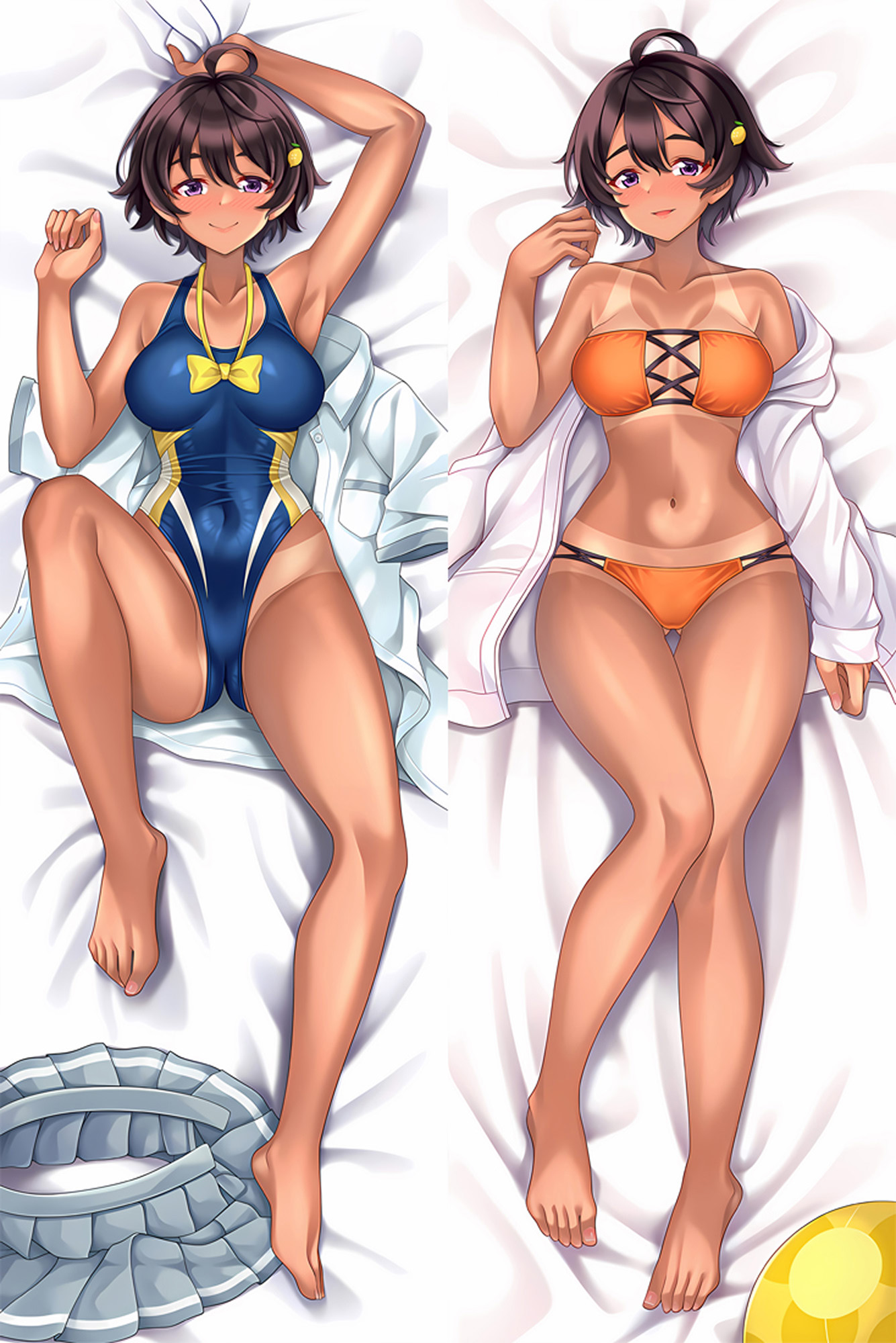 Lemon Yakishio from "Makeine Too Many Losing Heroines" Body Pillow Dakimakura Case