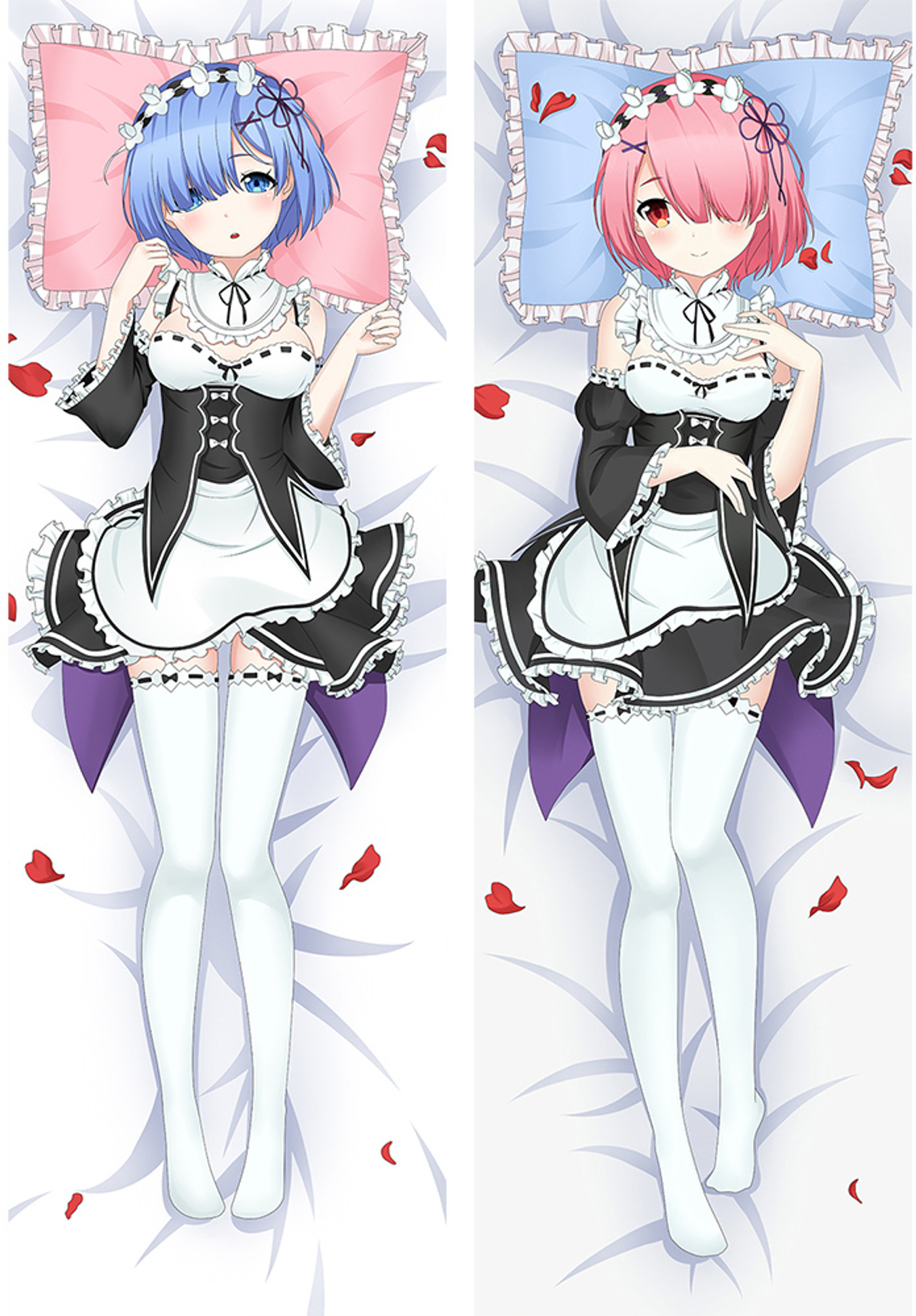 Ram and Rem from Re: Zero dakimakura cover