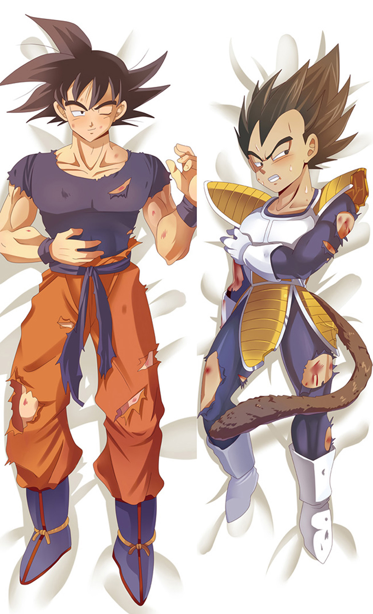 Son Goku and Vegeta from Dragon Ball Z dakimakura cover