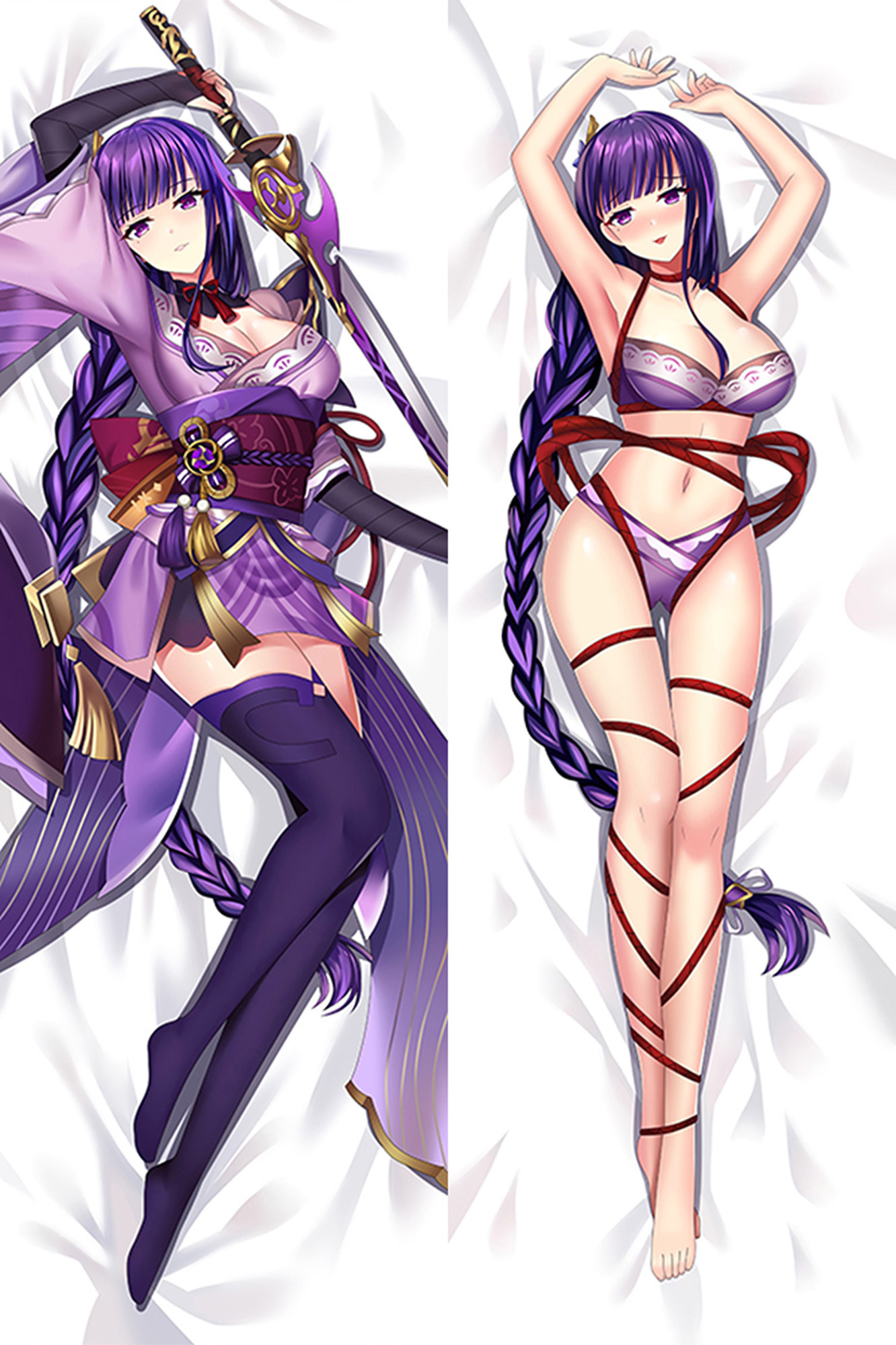 Raiden Shogun from Genshin Impact dakimakura cover