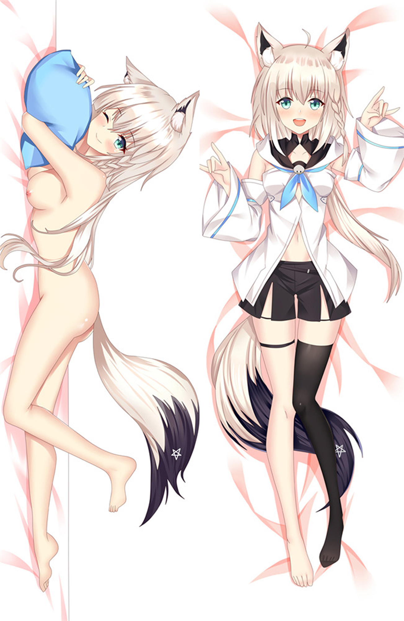 Shirakami Fubuki from Vtuber Hololive 18+ Uncensored dakimakura cover