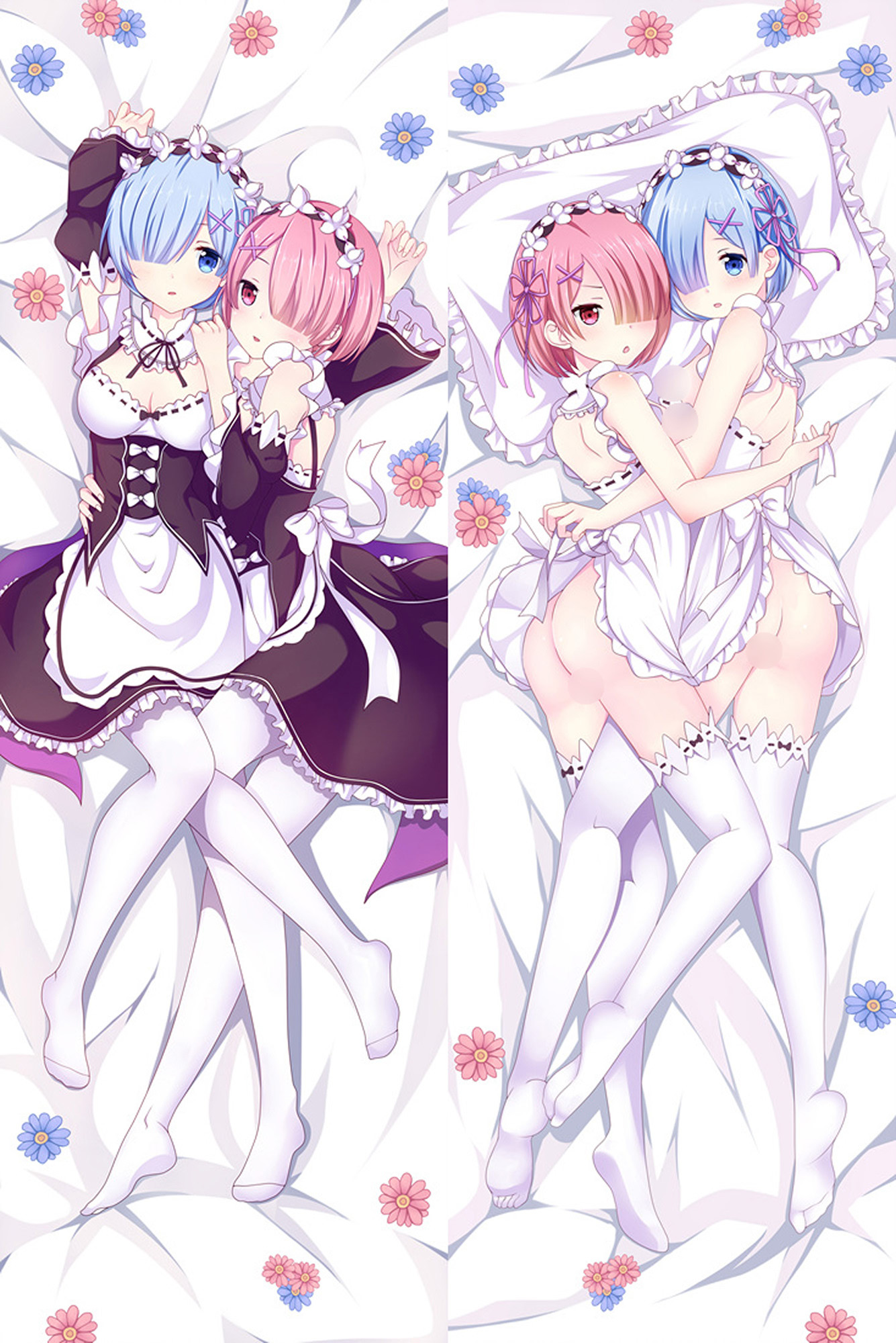 Ram and Rem from Re: Zero 18+ dakimakura cover