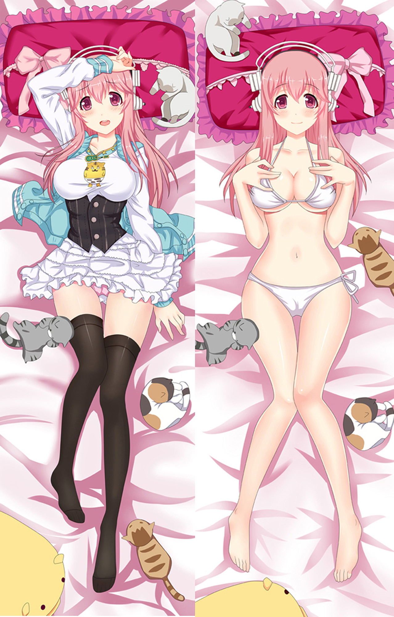 SoniAni from Super Sonico dakimakura cover