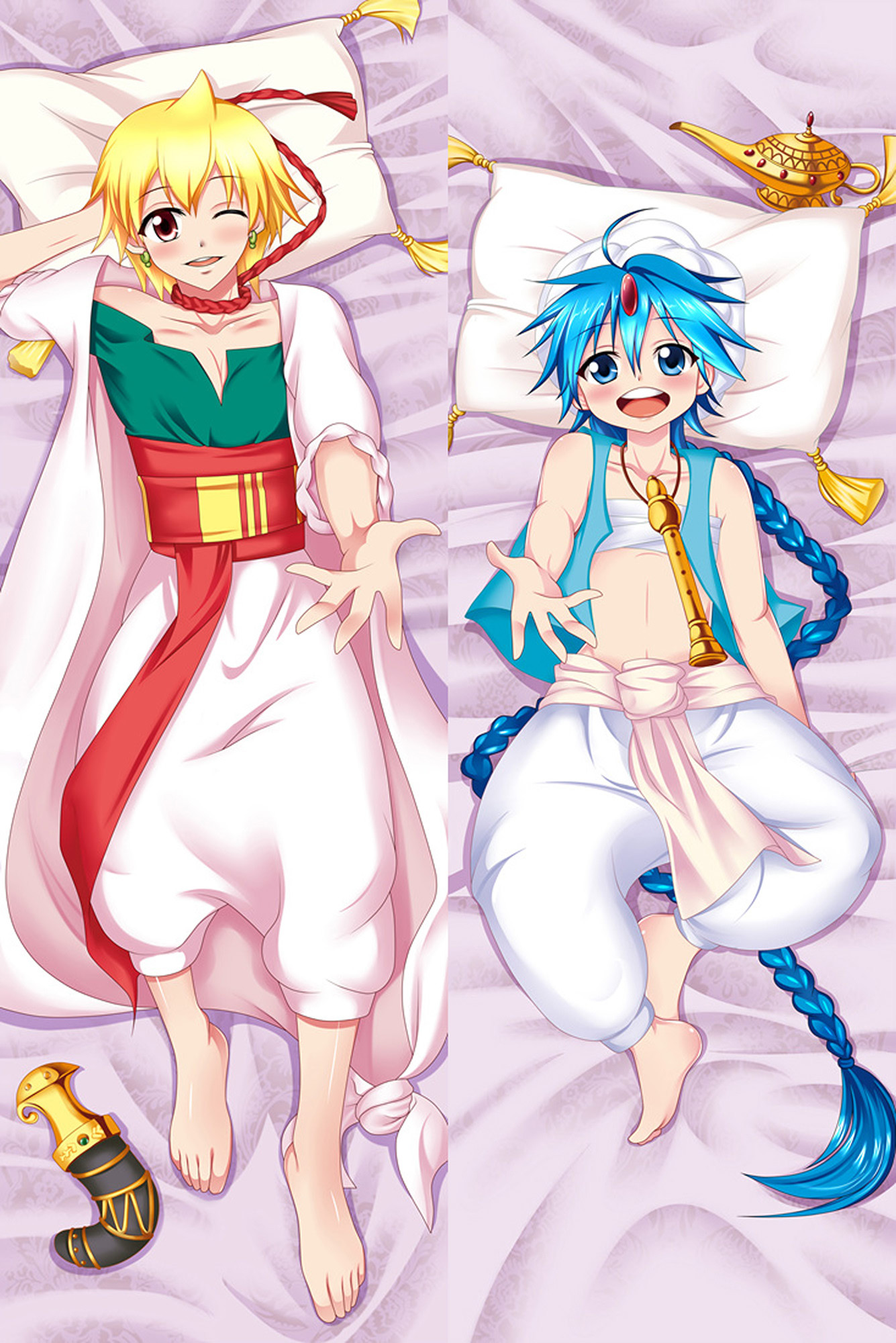 Alibaba and Aladdin from The Labyrinth of Magic dakimakura cover