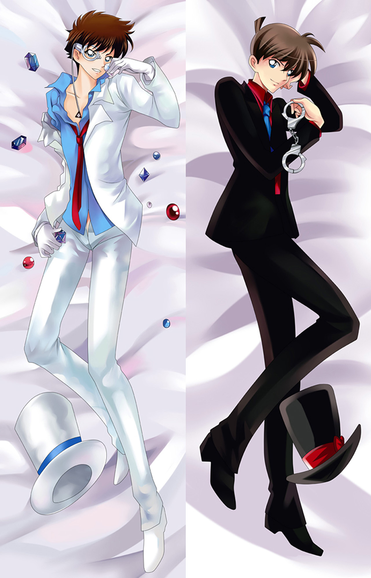 Kuroba and Shinichi from Detective Conan dakimakura cover