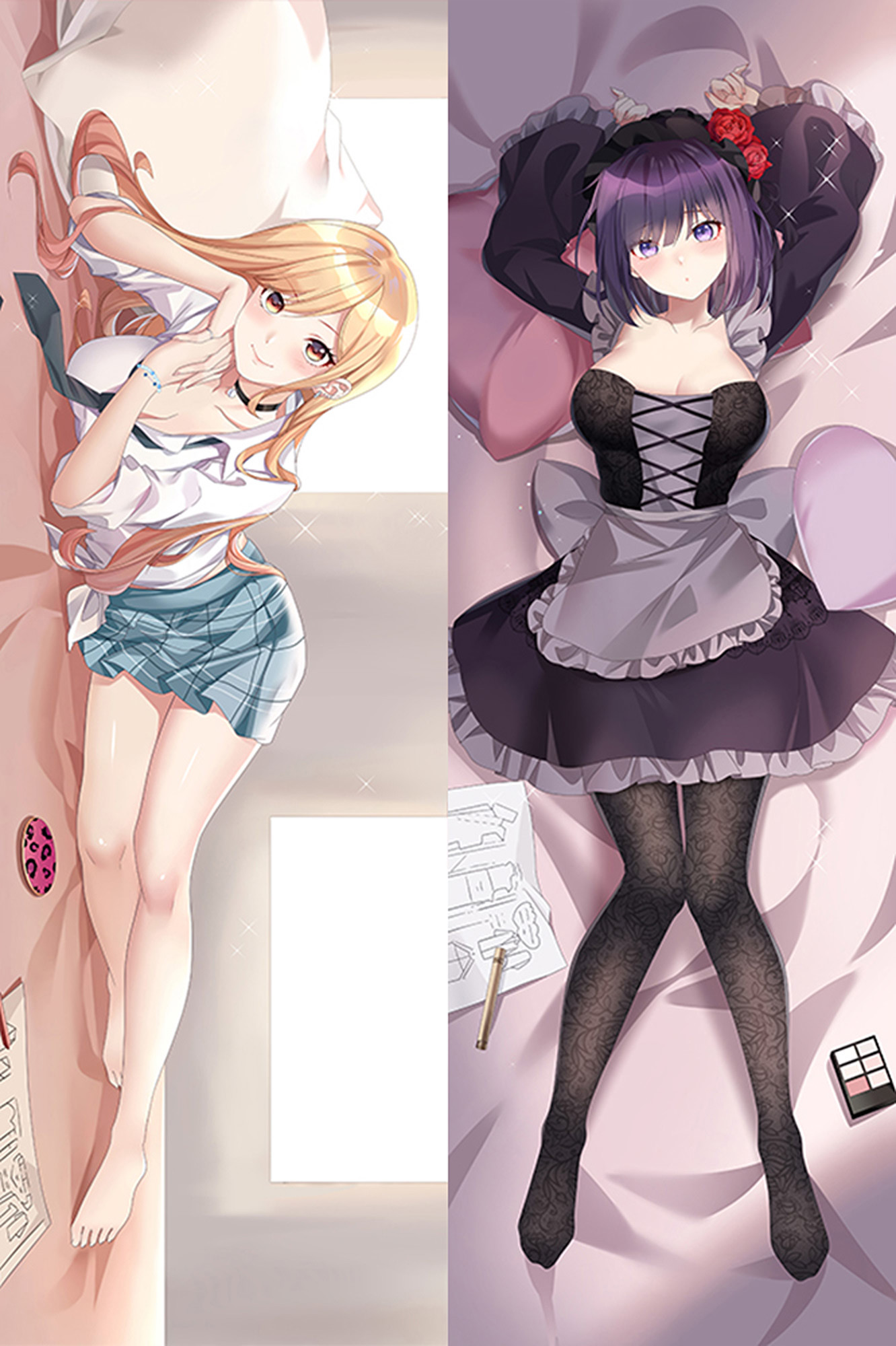 Shizuku Kuroe and Marin from My Dress Up Darling dakimakura cover