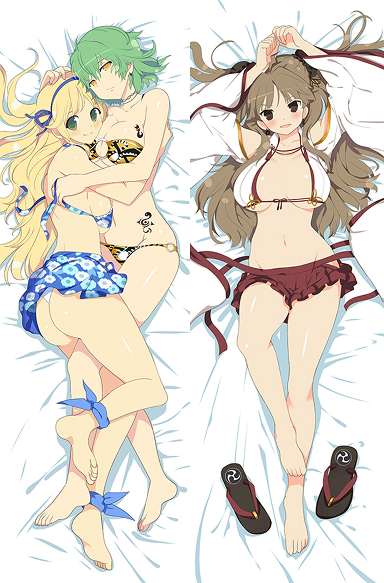 Katsuragi from Hikage and Renka from Senran Kagura dakimakura cover