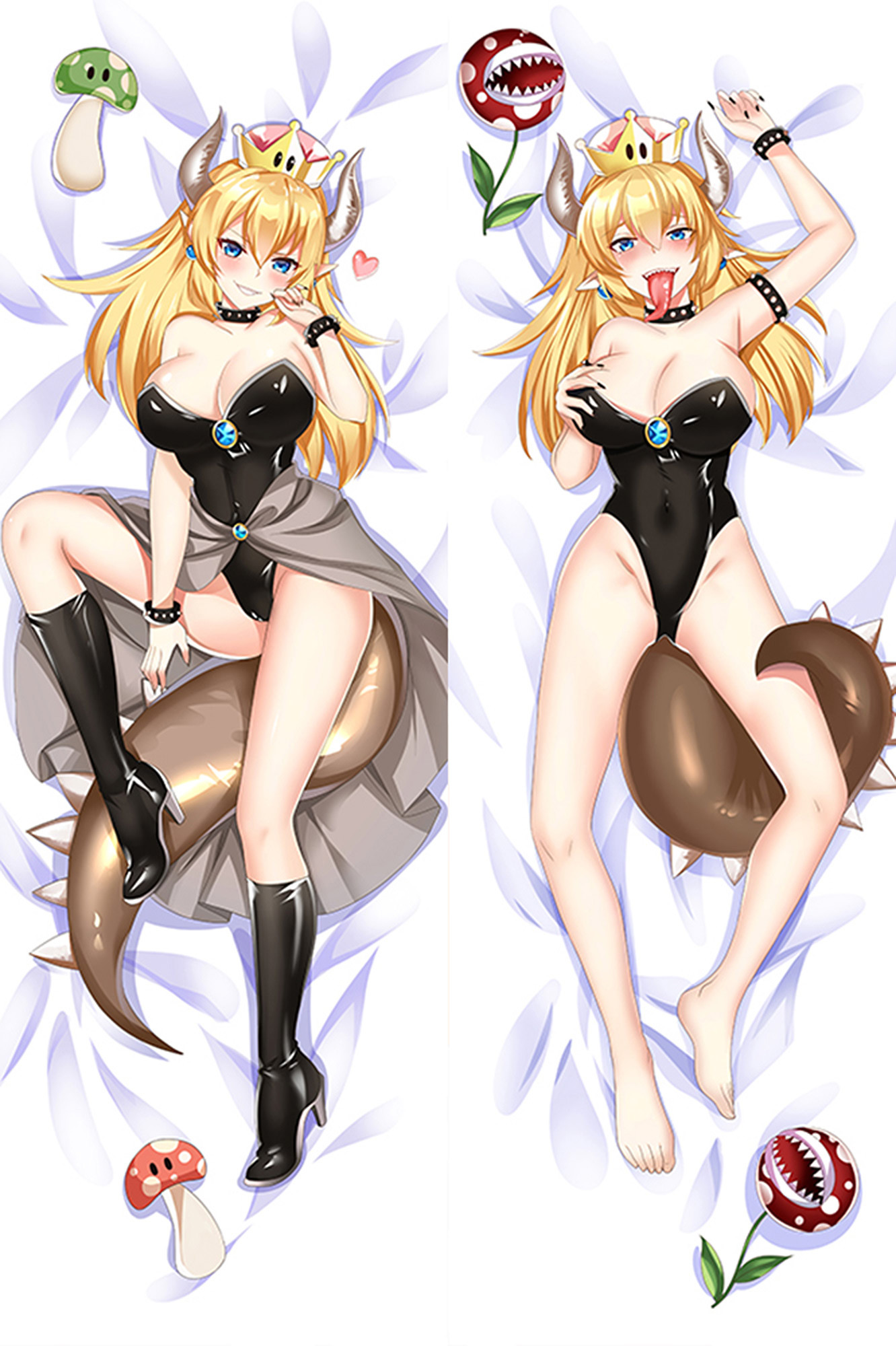 Bowsette from Super Mario dakimakura cover