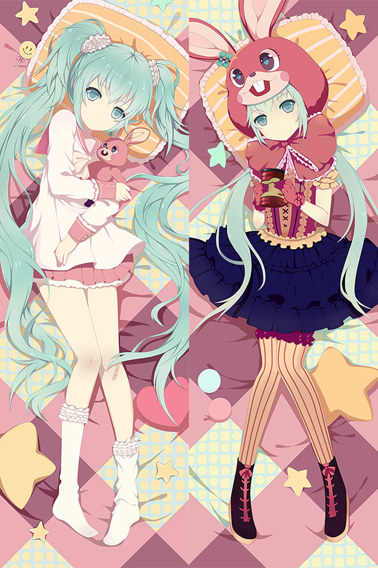 Hatsune Miku from Vocaloid dakimakura cover