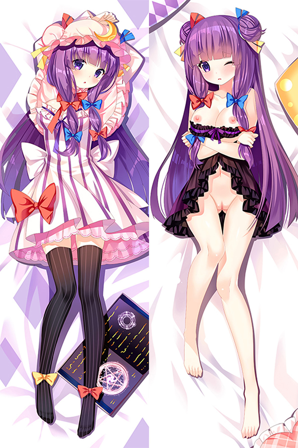 Patchouli Knowledge (Touhou Project) 18+ NSFW Dakimakura Body Pillow Cover Uncensored