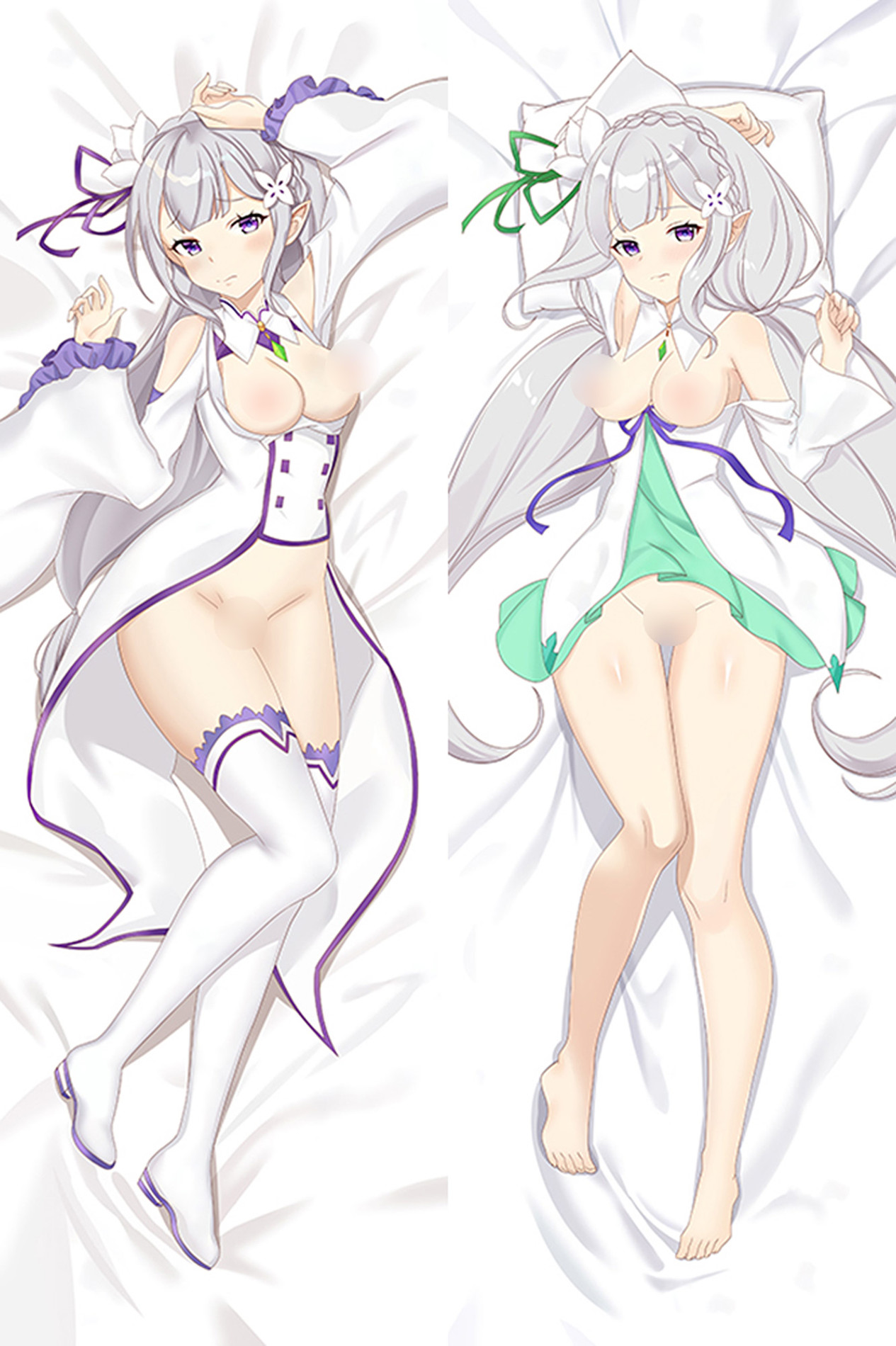 Emilia (Re: Zero) 18+ NSFW Dakimakura Body Pillow Cover