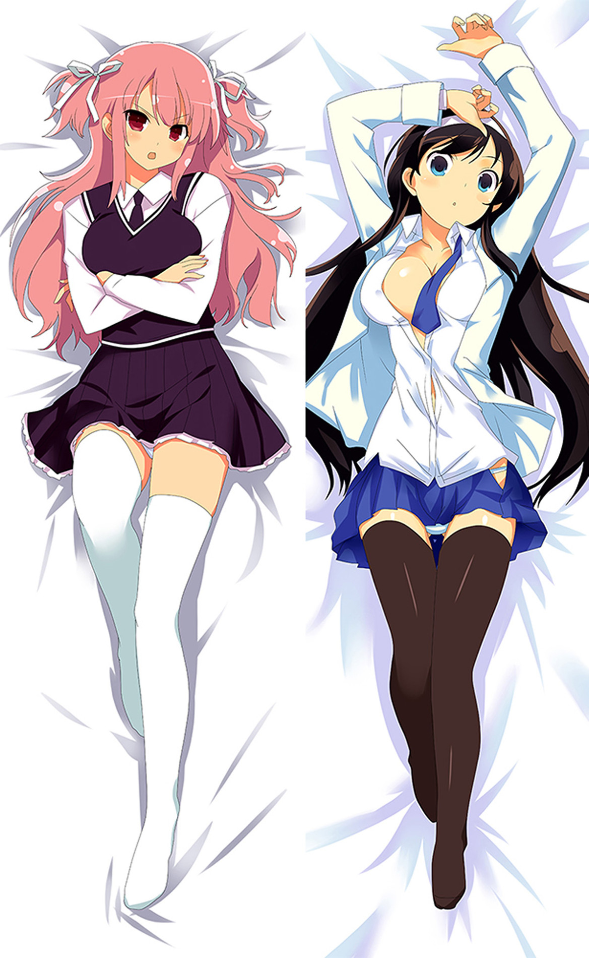 Hinose Amane and Kanno Yuzuka dakimakura cover