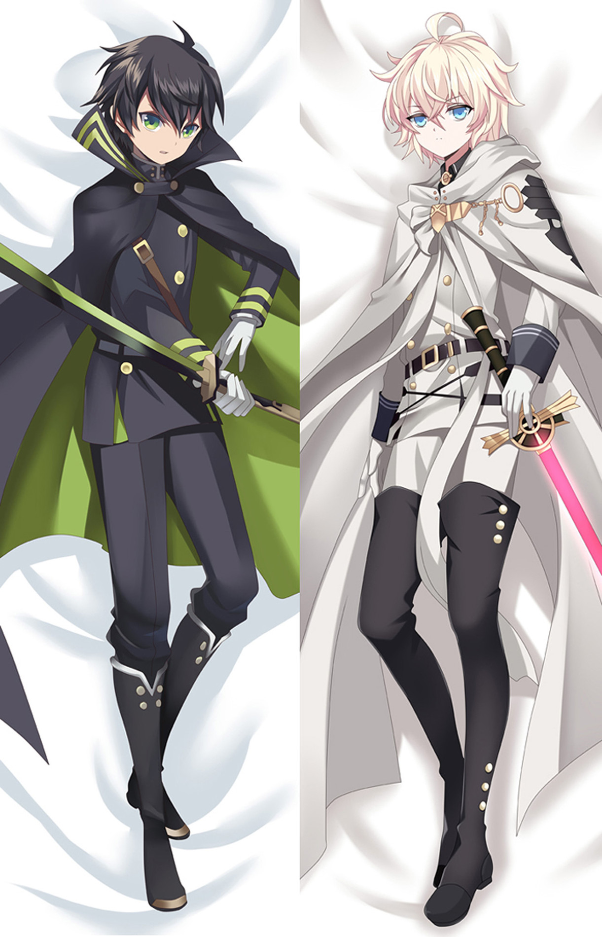 Yuichiro Hyakuya and Mikaela Hyakuya from Seraph of the End dakimakura cover