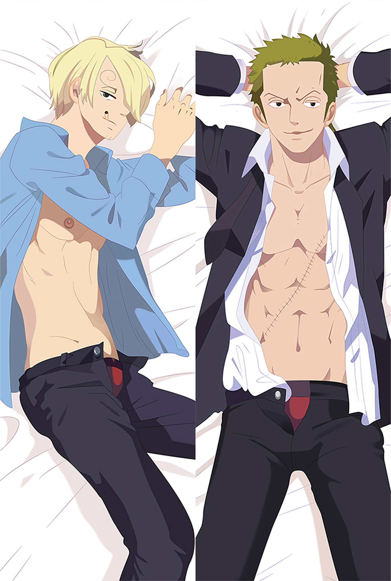 Sanji and Zoro from One Piece dakimakura cover