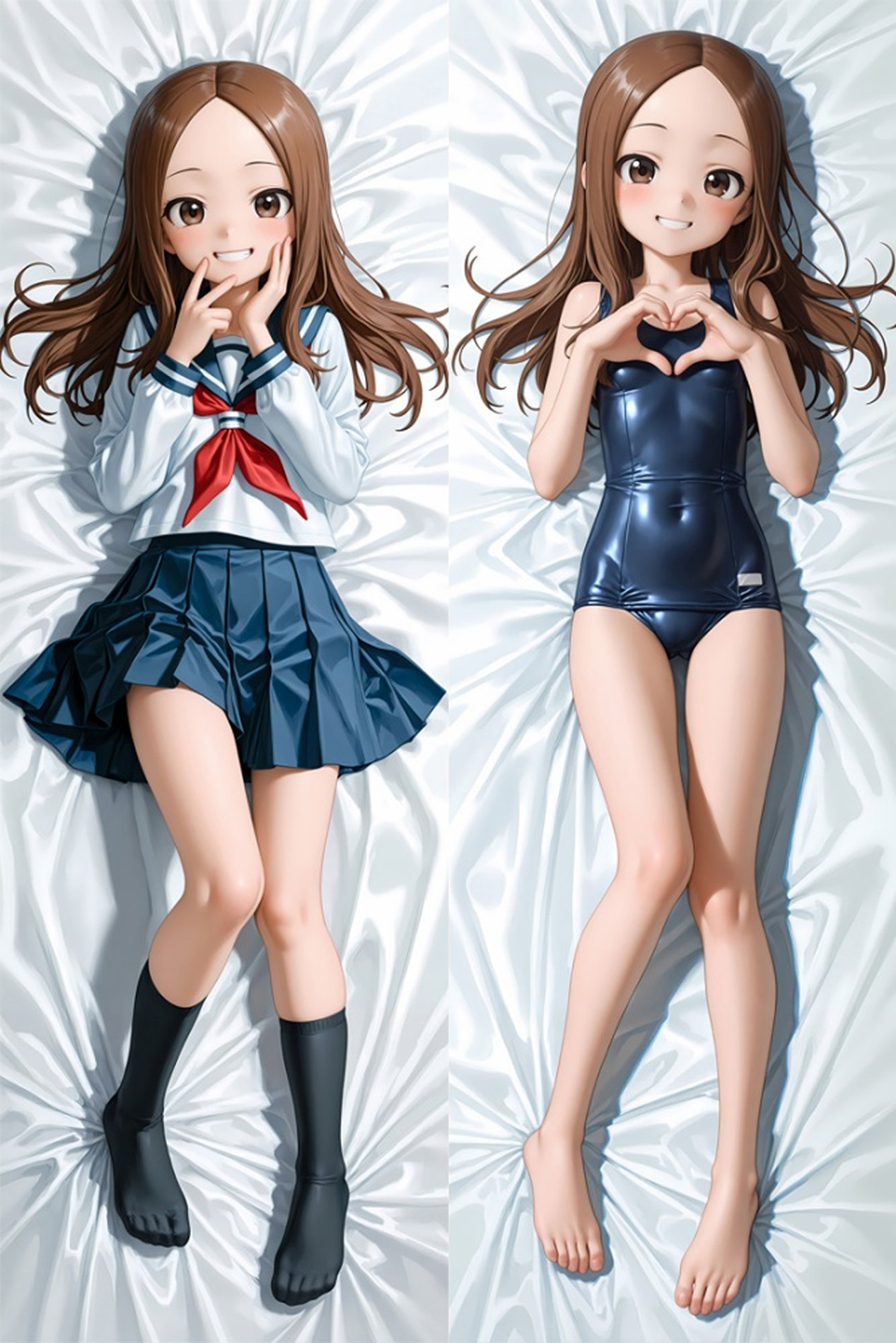 Mina Hibino (Teasing Master Takagi-san) Dakimakura Body Pillow Cover