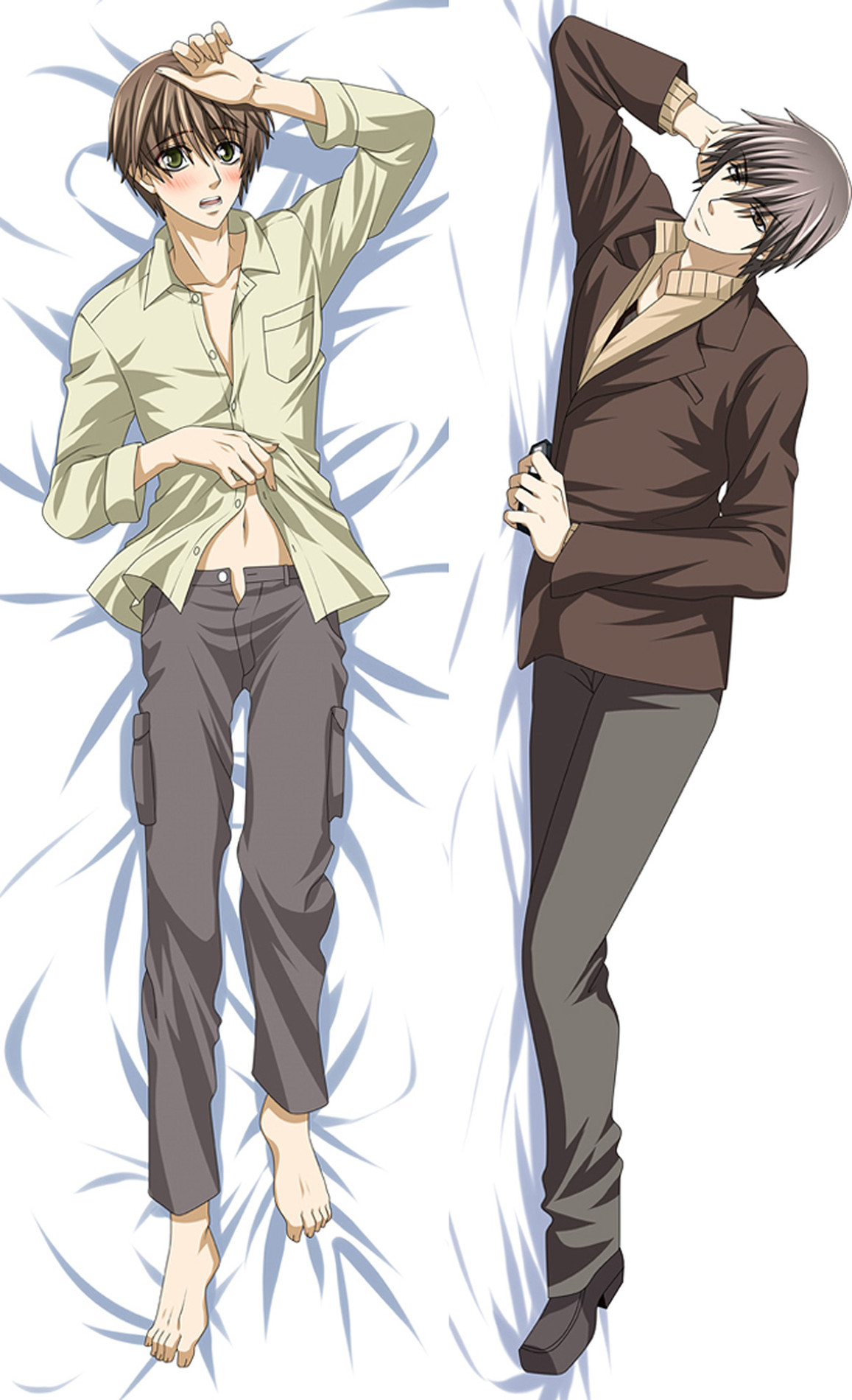 Ritsu Onodera and Takano Masamune from Sekai Ichi Hatsukoi dakimakura cover