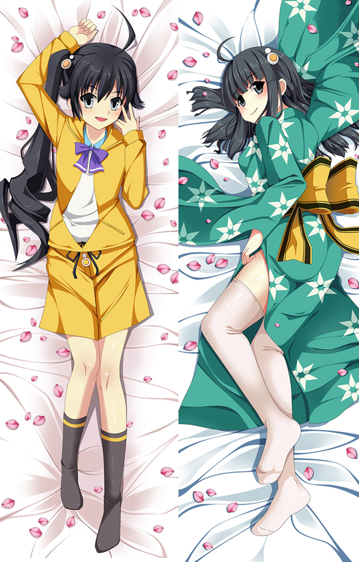 Karen and Tsukihi Araragi (Bakemonogatari) Dakimakura Body Pillow Cover
