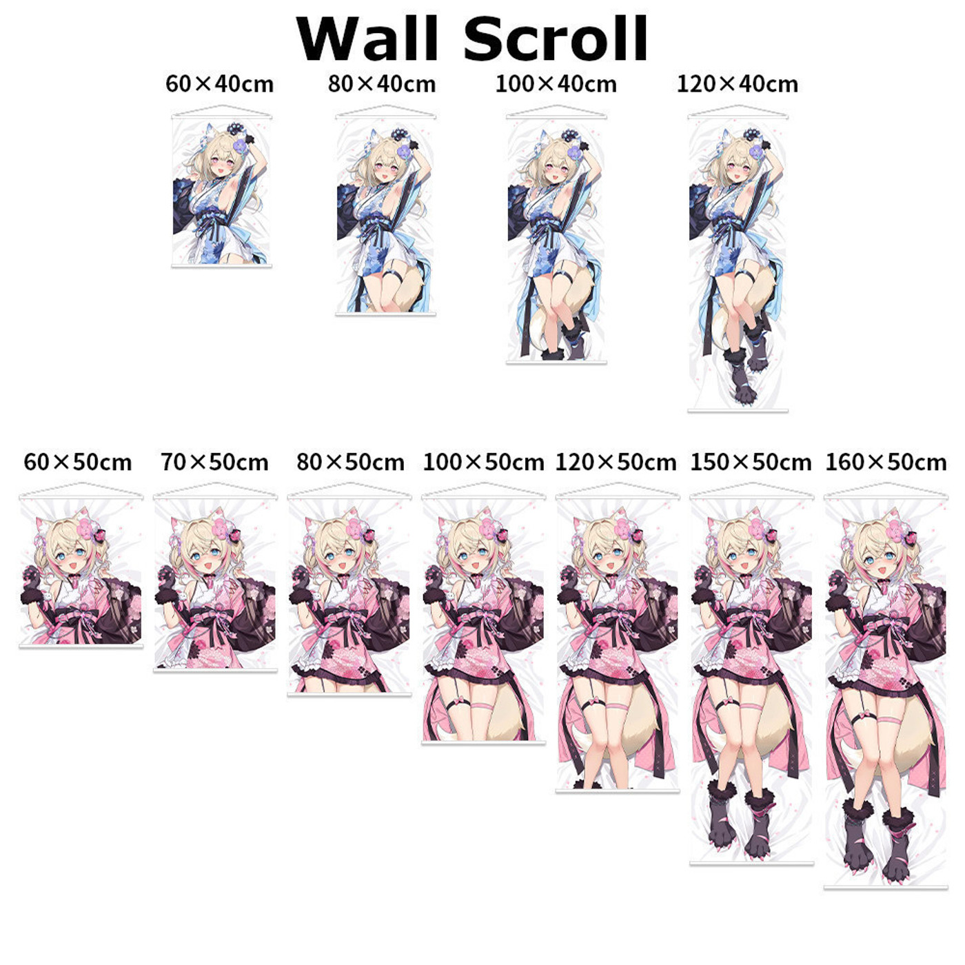 Wall Scroll Size Comparison