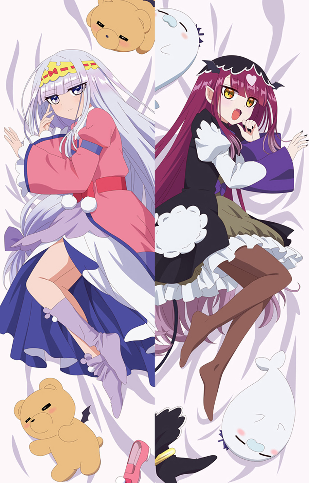Cubey and Syalis (Sleepy Princess in the Demon Castle) Dakimakura Body Pillow Cover