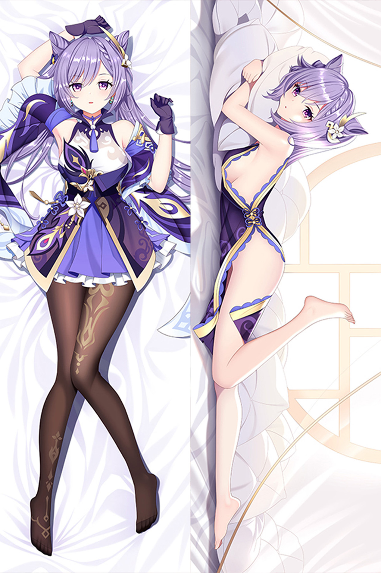 Keqing from Genshin Impact dakimakura cover