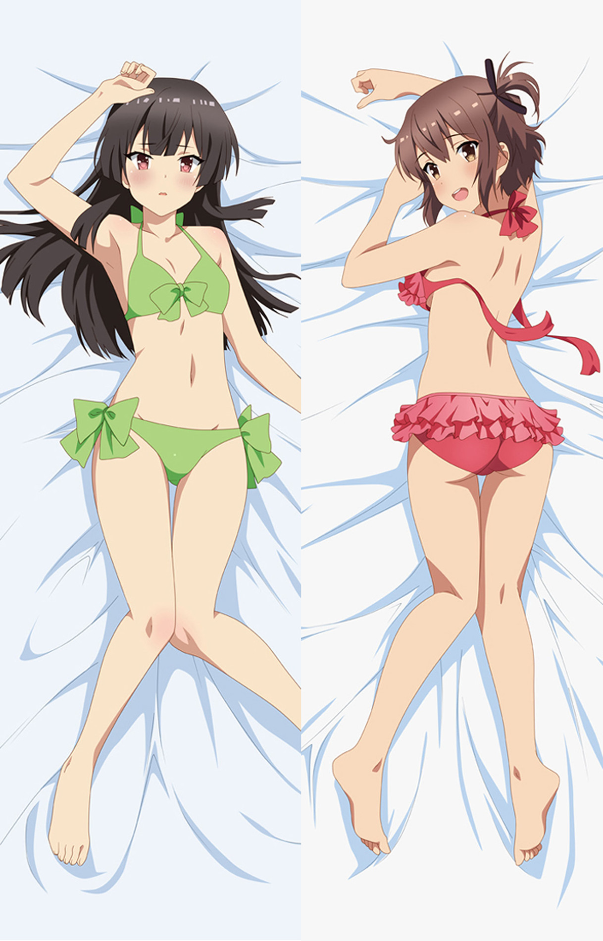 Kanami and Hiyori from Juujou Katana Maidens dakimakura cover
