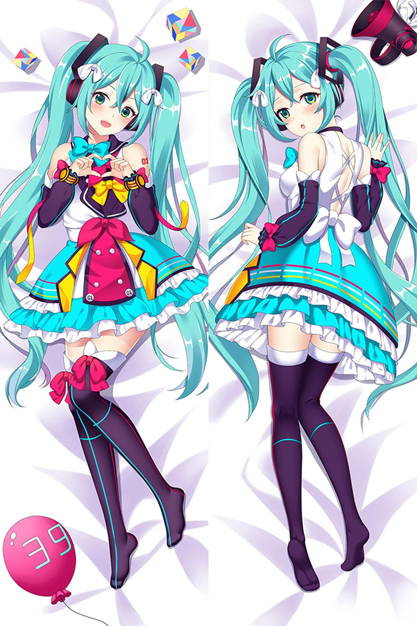 Hatsune Miku from Vocaloid dakimakura cover
