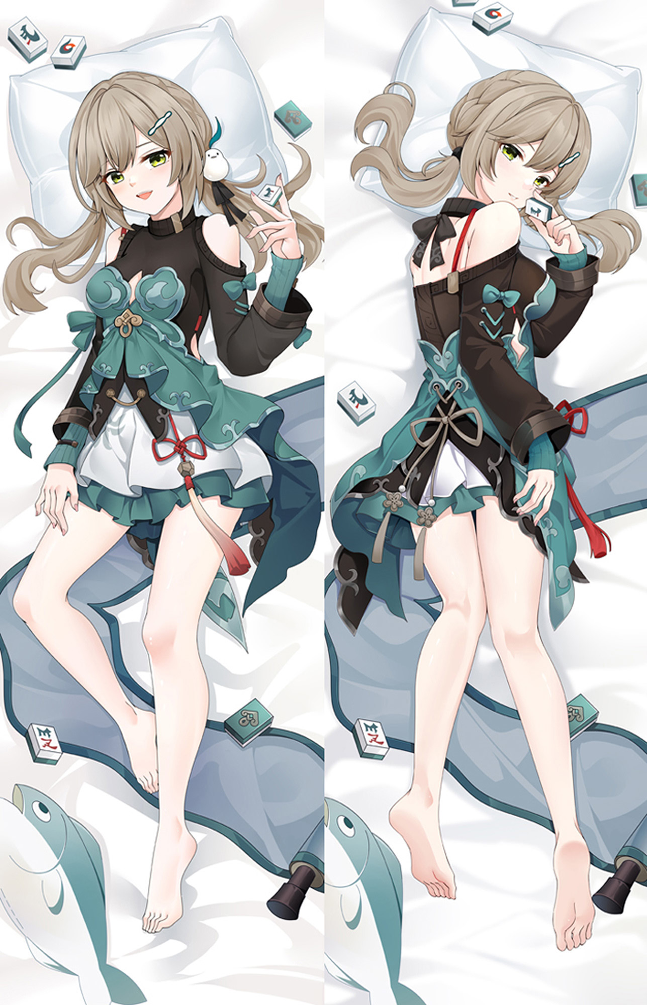 Qingque from Honkai Star Rail dakimakura cover