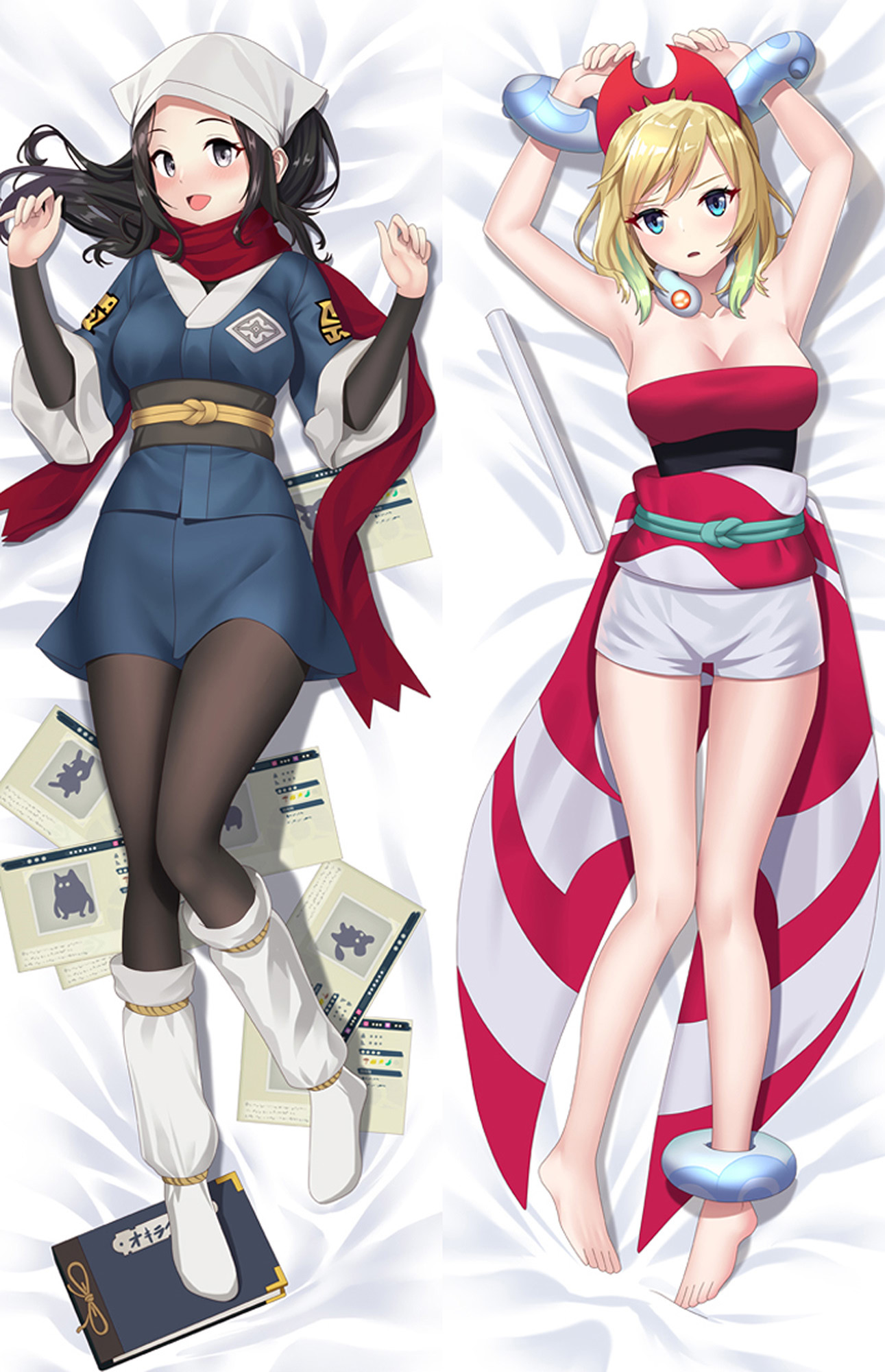 Irida and Akari from Pokemon dakimakura cover