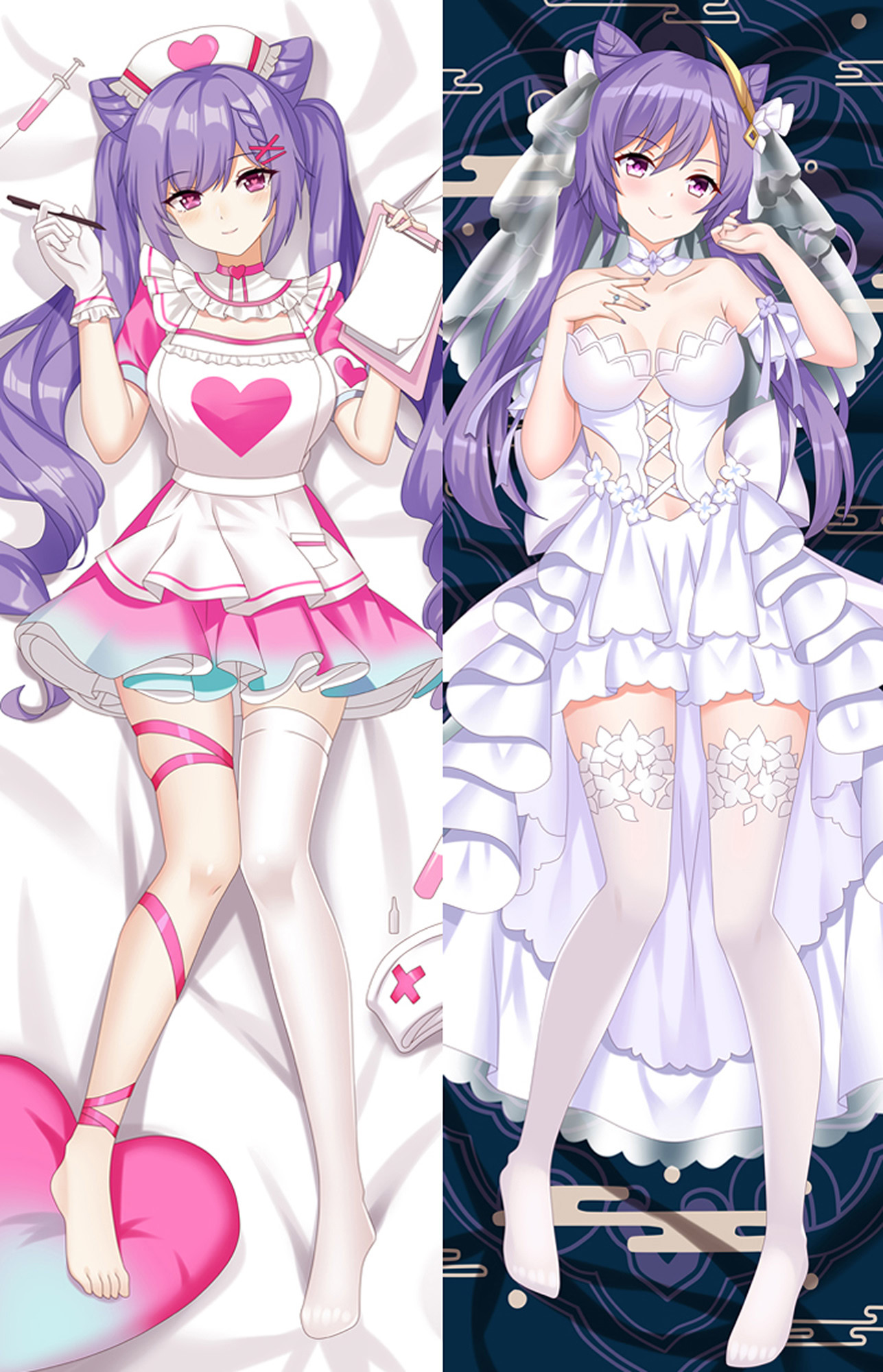 Keqing from Genshin Impact dakimakura cover