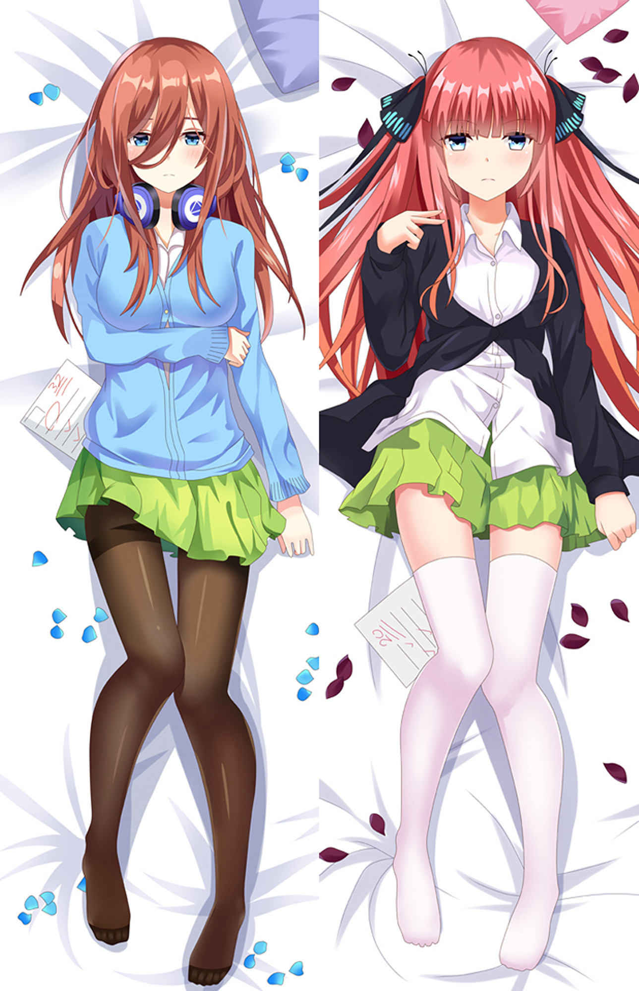Miku and Nino Nakano from Quintessential Quintuplets dakimakura cover