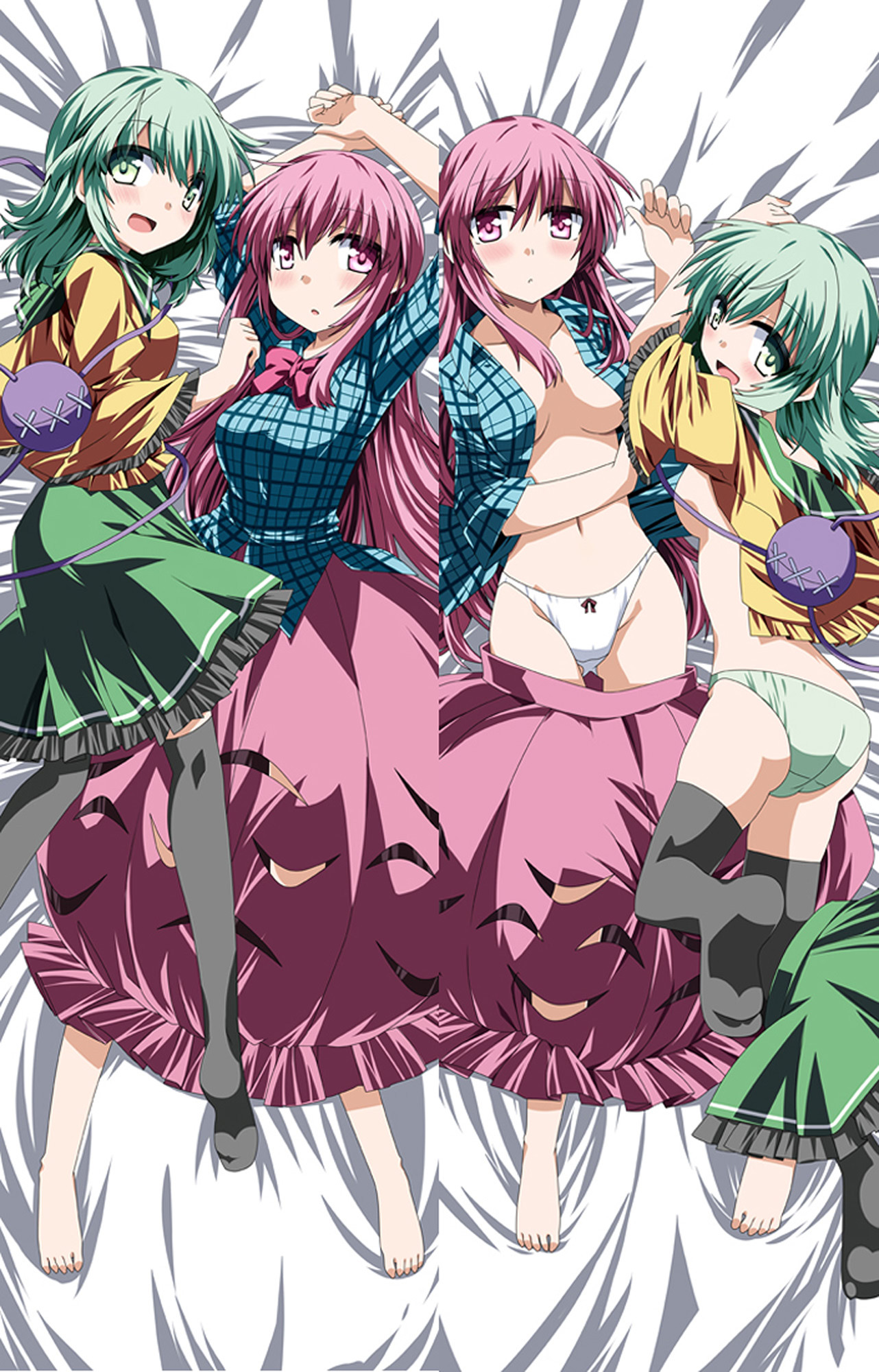 Komeiji Koishi and Hata no Kokoro from Touhou Project dakimakura cover