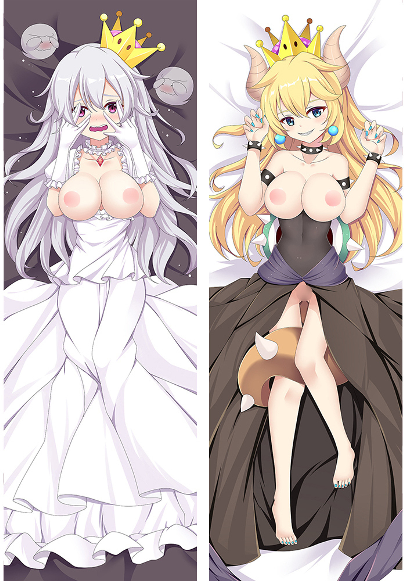 Bowsette and Booette from Super Mario 18+ dakimakura cover