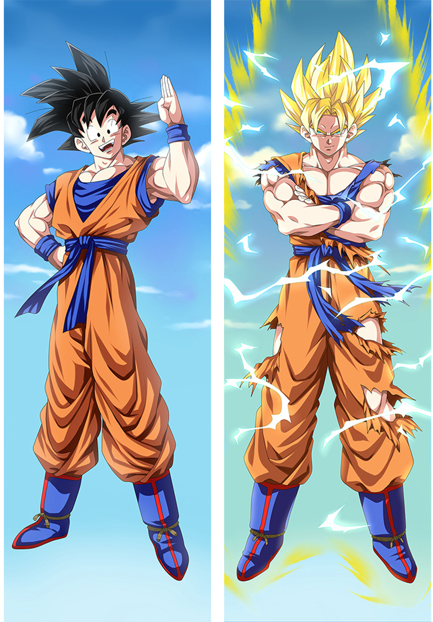 Son Goku and Vegeta from Dragon Ball Z dakimakura cover
